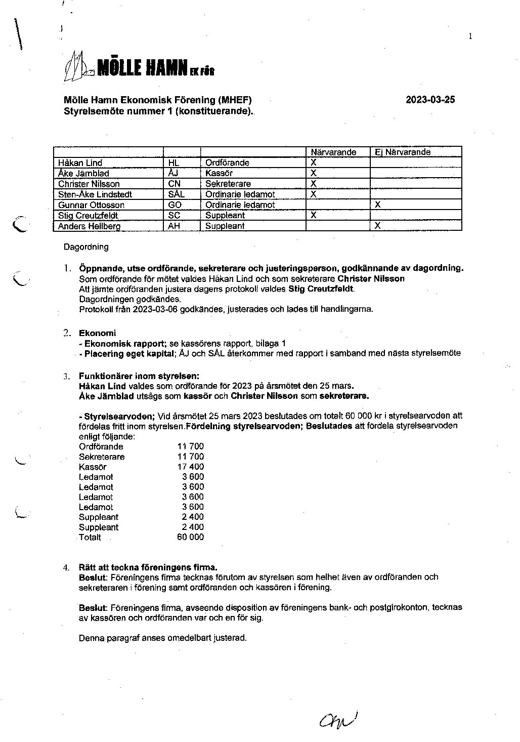 Styrelsemöte 2023-03-25