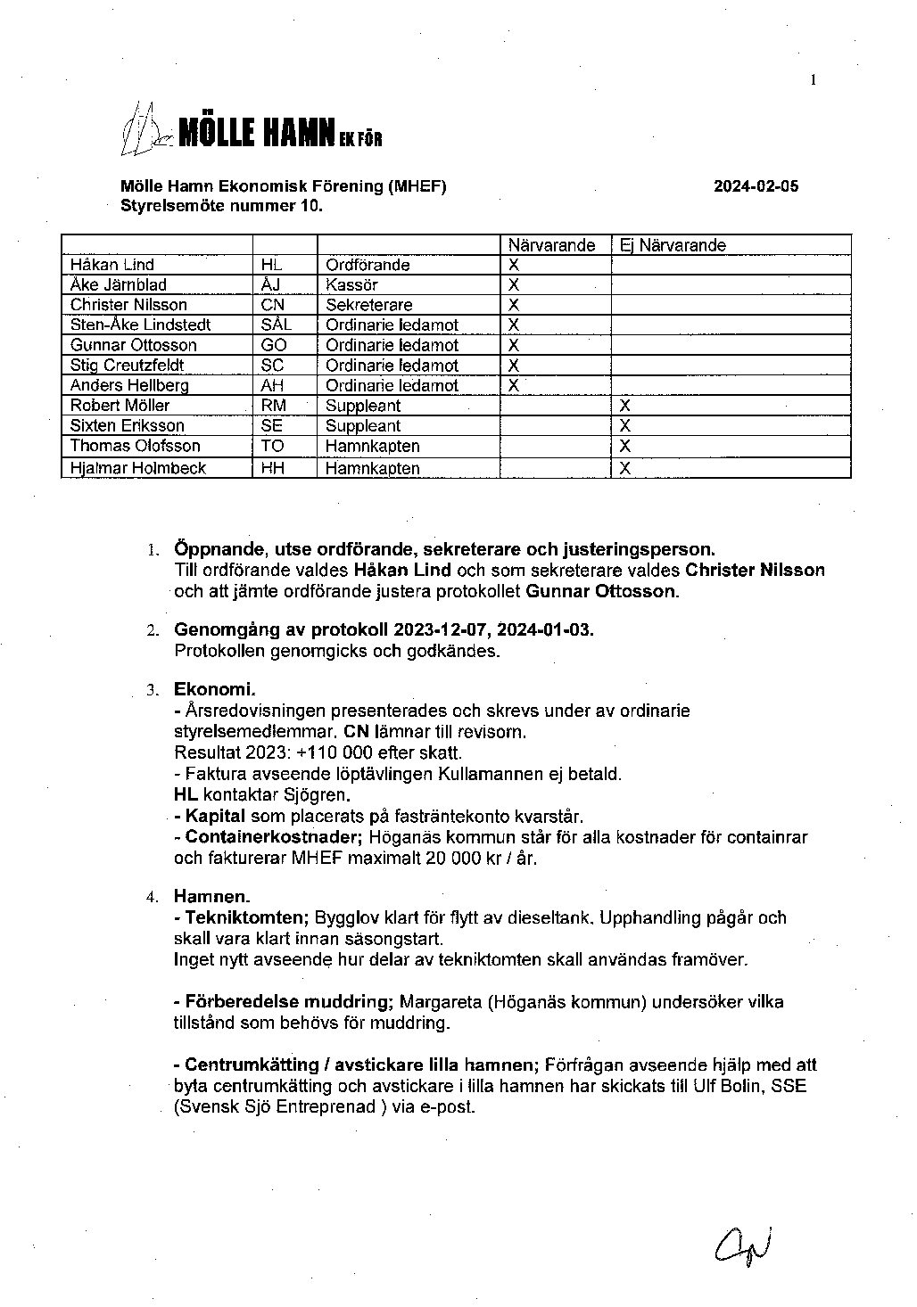 Styrelsesmöte 2024-02-05