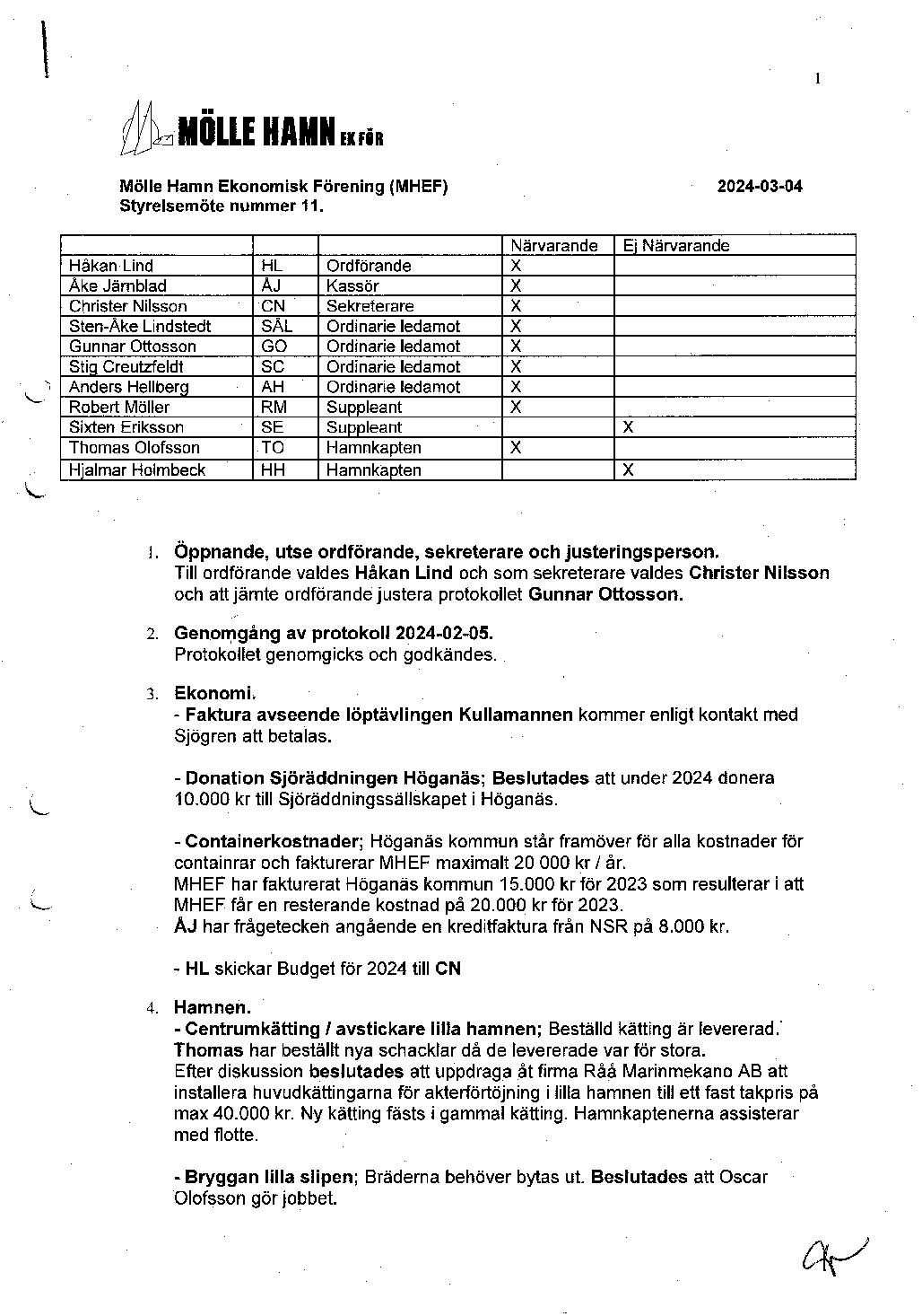 Styrelsemöte 2024-03-04